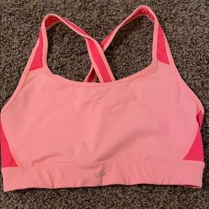 Pink sports bra